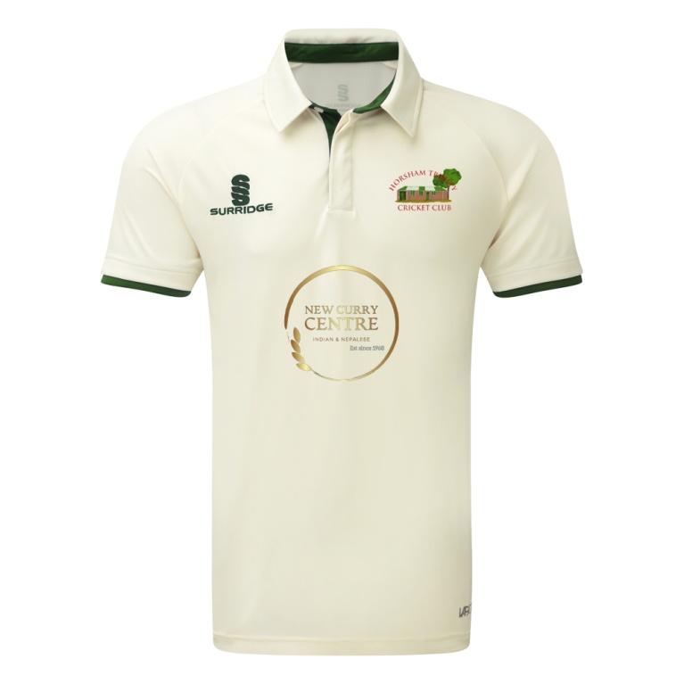 Ergo Cricket Shirt - Short Sleeve : Green Trim